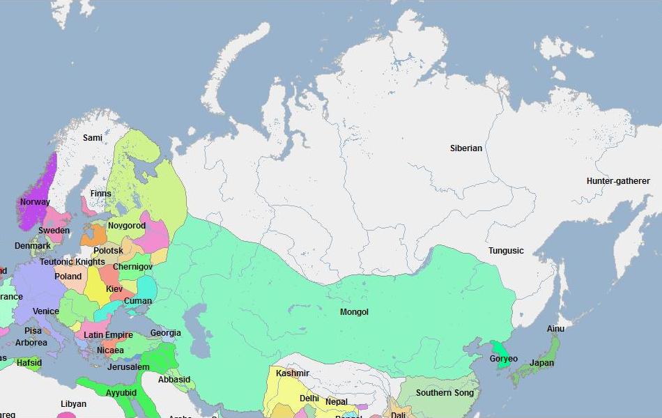 Карта России 1238 года