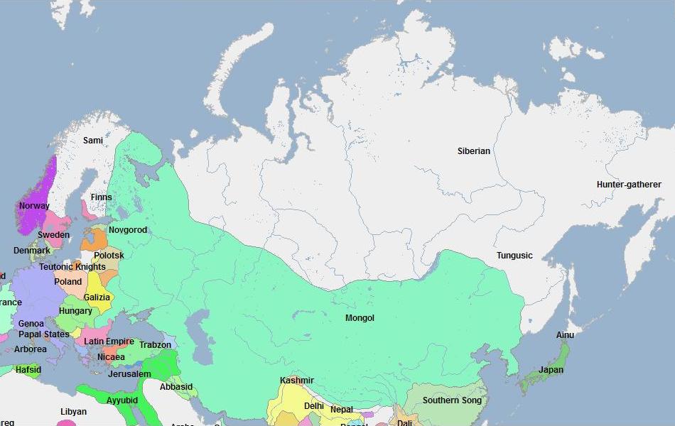 Карта России 1242 года
