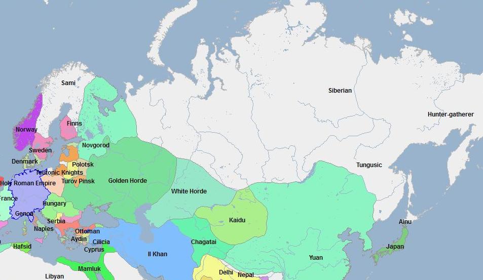 Карта России 1302 года