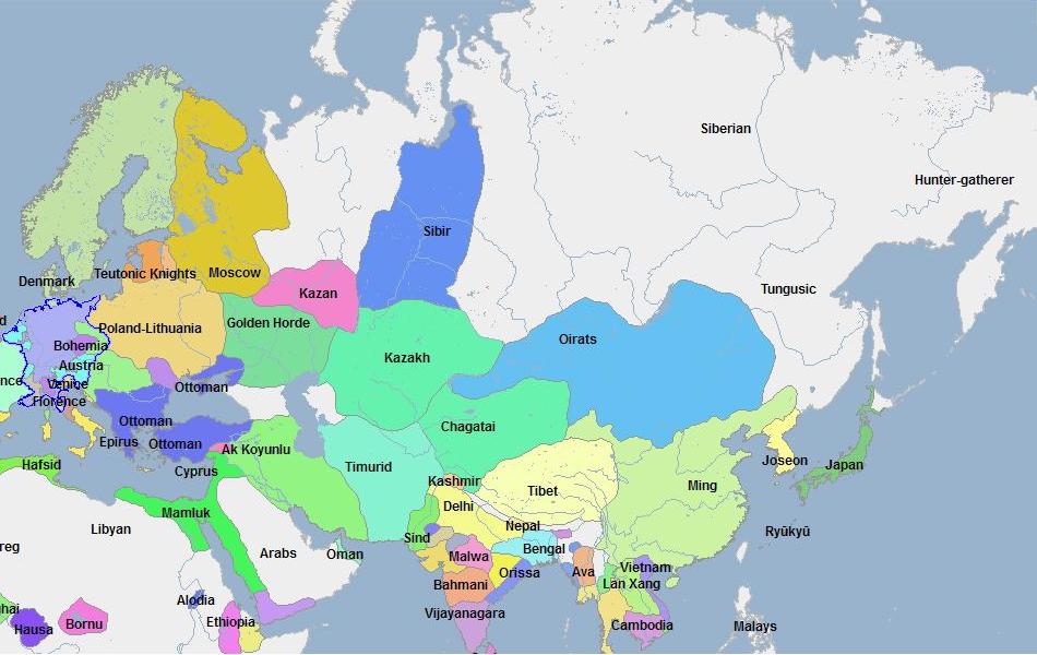 Карта России 1480 года