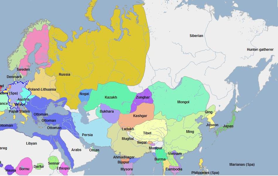 Карта России 1620 года