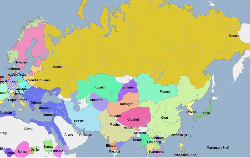 Карта России 1660 года